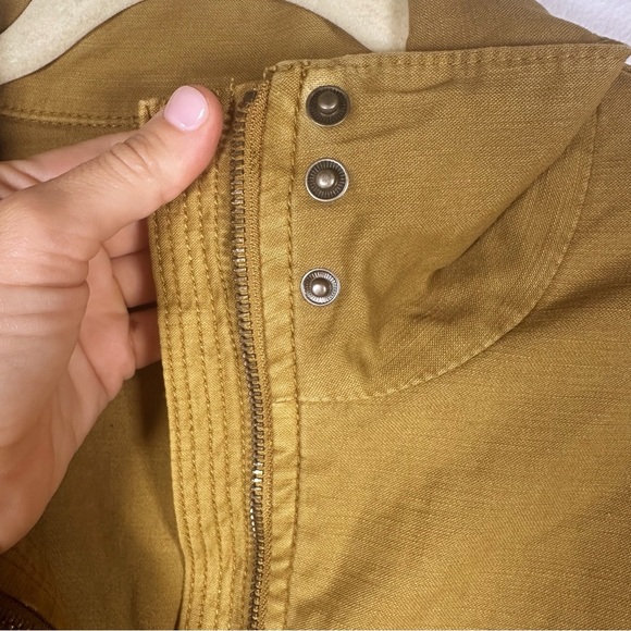 Pilcro X Anthropologie Utility Bomber Jacket Camel Tan Size Large capsule - Picture 7 of 15